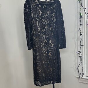 Elegant Black Lace Dress